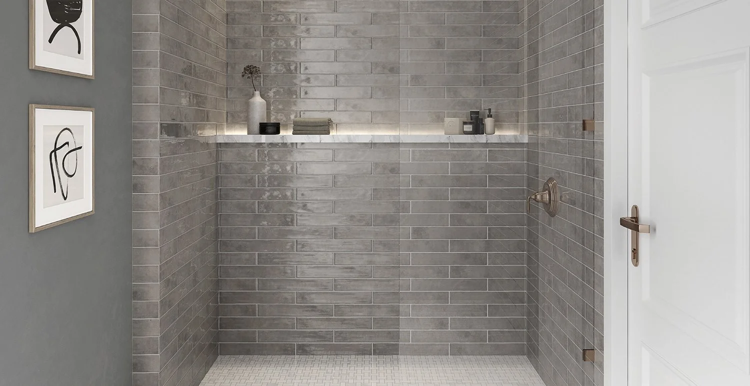 グレグレ Zellige Tender Gray 2.5x16 — Statements Tile